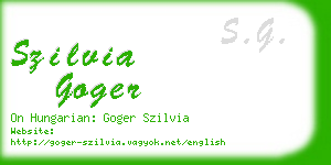 szilvia goger business card